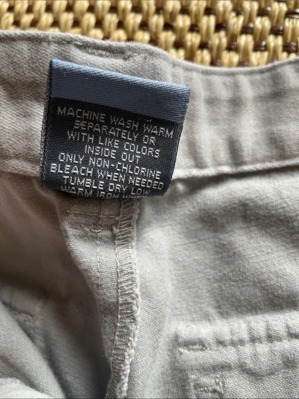 Casual Straight-Leg Pants Light Gray 100% Cotton Youth Boys 14